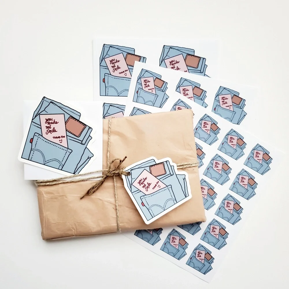 LB087 NOTE CARDS or HANG TAGS Custom Poshmark Shipping Supplies Personalizable - Picture 2 of 3